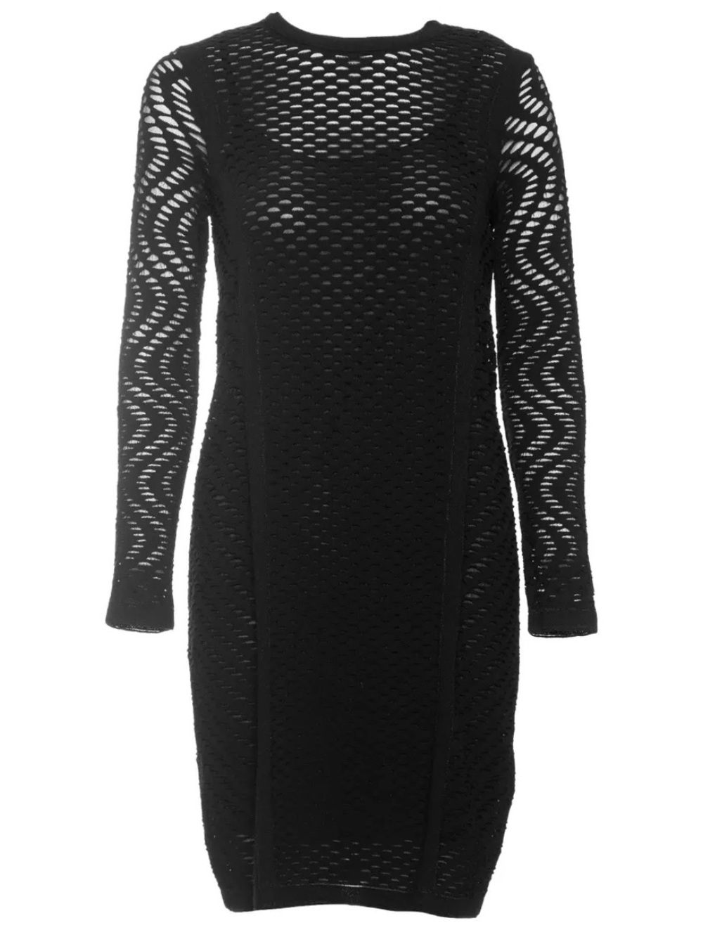 Missoni viscose Black Long-Sleeve Knit Sheath Dress 2/0033